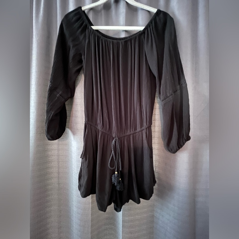 Shorts romper with pockets